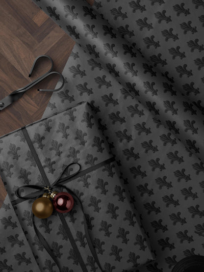 Fleur de Lis Wrapping Paper Birthday Gift Wrap French Design Elegant Gift Wrap Decorative Paper Unique Wrapping Paper Premium Gift Wrap