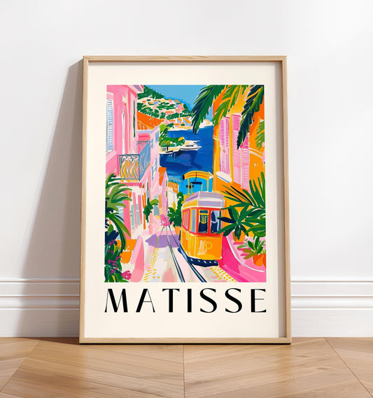 Maximalist Matisse print, Coastal decor, Preppy wall art, Y2K poster, Retro home decor, Dopamine decor
