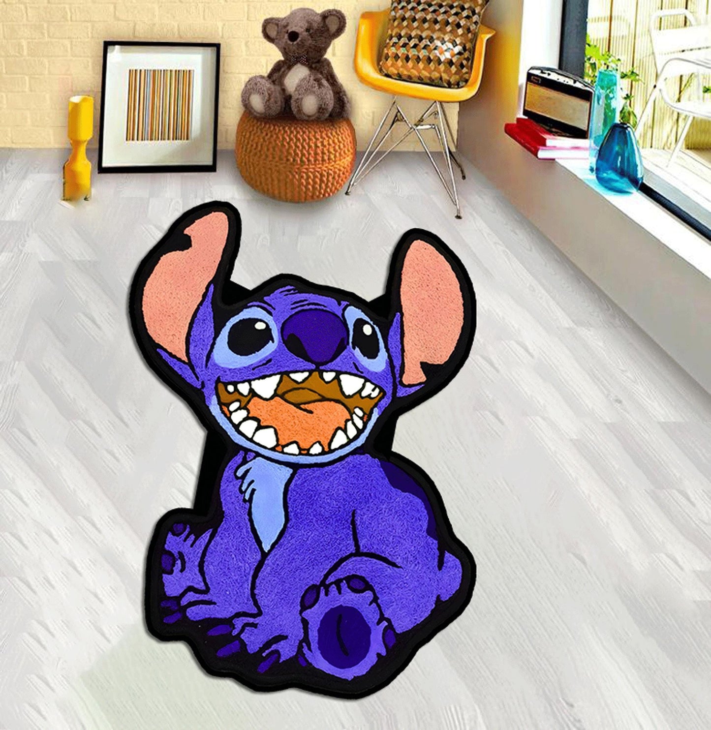 Angel and stitch love,Anime fans and Gamers,Lilo and Stitch Valentines Day Rug home decoration, Carpet gift, birthday, Stitch rug,Custom rug