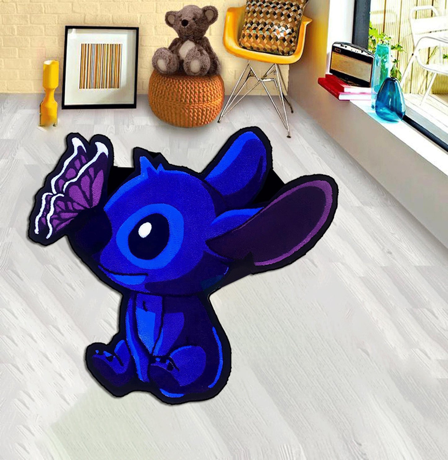 Angel and stitch love,Anime fans and Gamers,Lilo and Stitch Valentines Day Rug home decoration, Carpet gift, birthday, Stitch rug,Custom rug