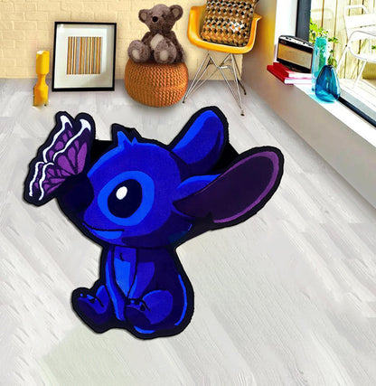 Angel and stitch love,Anime fans and Gamers,Lilo and Stitch Valentines Day Rug home decoration, Carpet gift, birthday, Stitch rug,Custom rug
