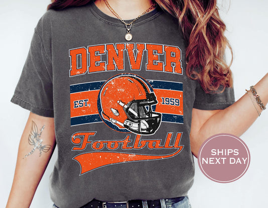 Retro Denver Football Shirt, Vintage Denver Football Shirt, Denver Football Shirt, Trendy Denver Football Shirt, Game Shirt