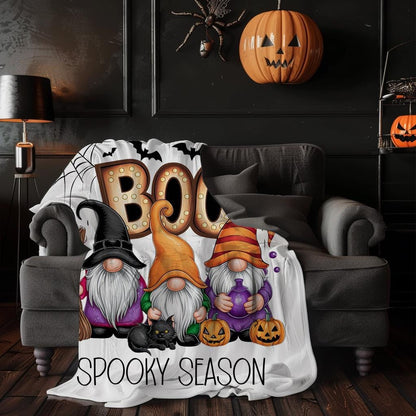 Spooky Season Gnome Blanket, Cute Halloween Gnome Blanket, Halloween Gnome Throw Blanket, Spooky Gnome Blanket, Cute Spooky Gnome Throw