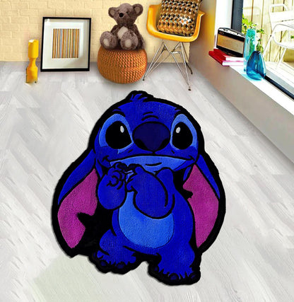 Angel and stitch love,Anime fans and Gamers,Lilo and Stitch Valentines Day Rug home decoration, Carpet gift, birthday, Stitch rug,Custom rug