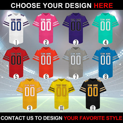 Custom Football jersey Stitched Personalize Soccer uniform Valentine's Day Gifts for Men Women kids youth toddler Adult fans New year gifts