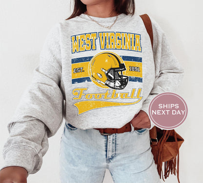 West Virginia Football Sweatshirt, Vintage West Virginia Crewneck, Retro West Virginia , West Virginia Varsity , West Virginia Long Sleeve