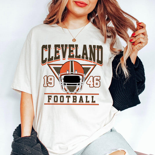 Cleveland Football Retro Style Sweatshirt, Trendy Cleveland Football Fan Gift, Cleveland Game Day Shirt, Cleveland Sweatshirt