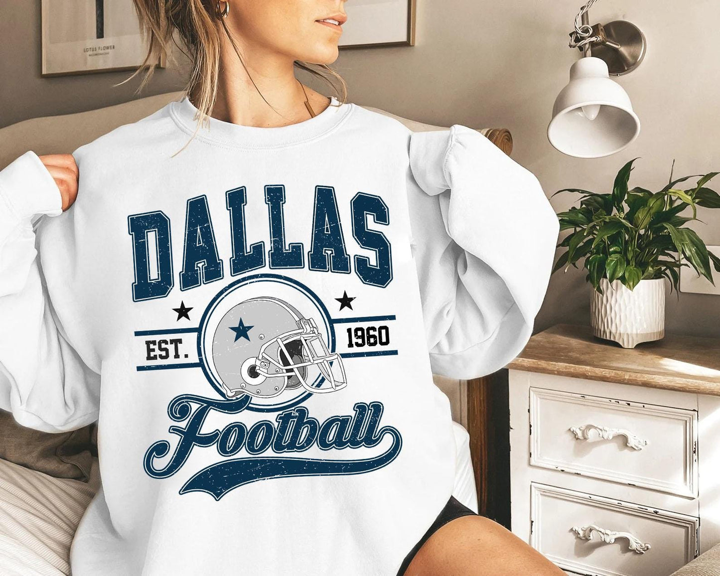 Vintage Dallas Football Sweatshirt, Dallas Game Day Shirt, Dallas Shirt, Game Day Shirt, Trendy Dallas Football Fan Gift.