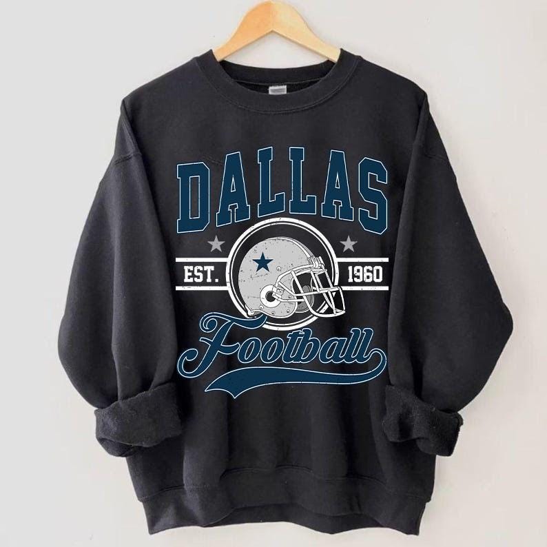 Vintage Dallas Football Sweatshirt, Dallas Game Day Shirt, Dallas Shirt, Game Day Shirt, Trendy Dallas Football Fan Gift.