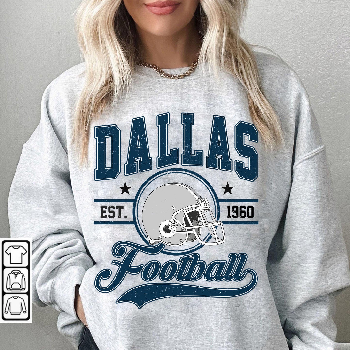Vintage Dallas Football Sweatshirt, Dallas Game Day Shirt, Dallas Shirt, Game Day Shirt, Trendy Dallas Football Fan Gift.