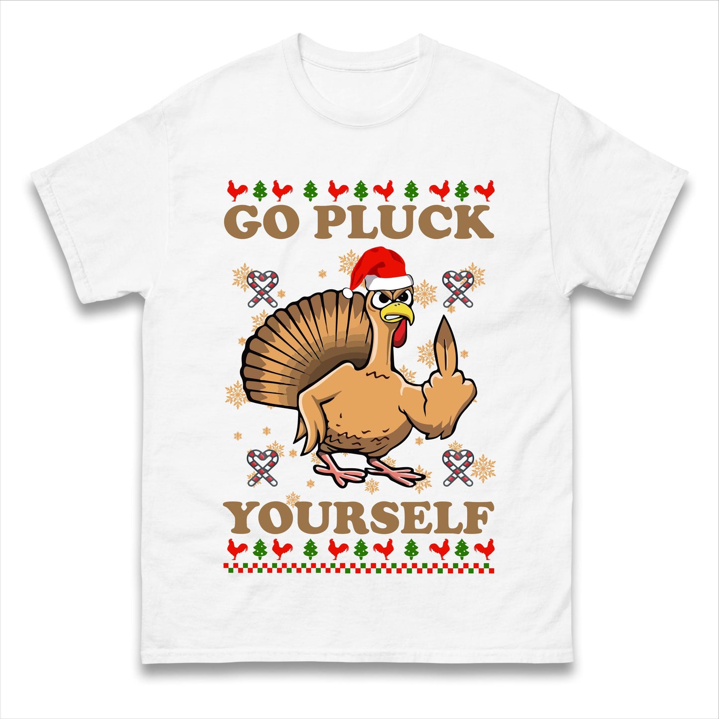 Go Pluck Yourself Funny Christmas Jumper, rude christmas turkey t shirt, christmas hoodie