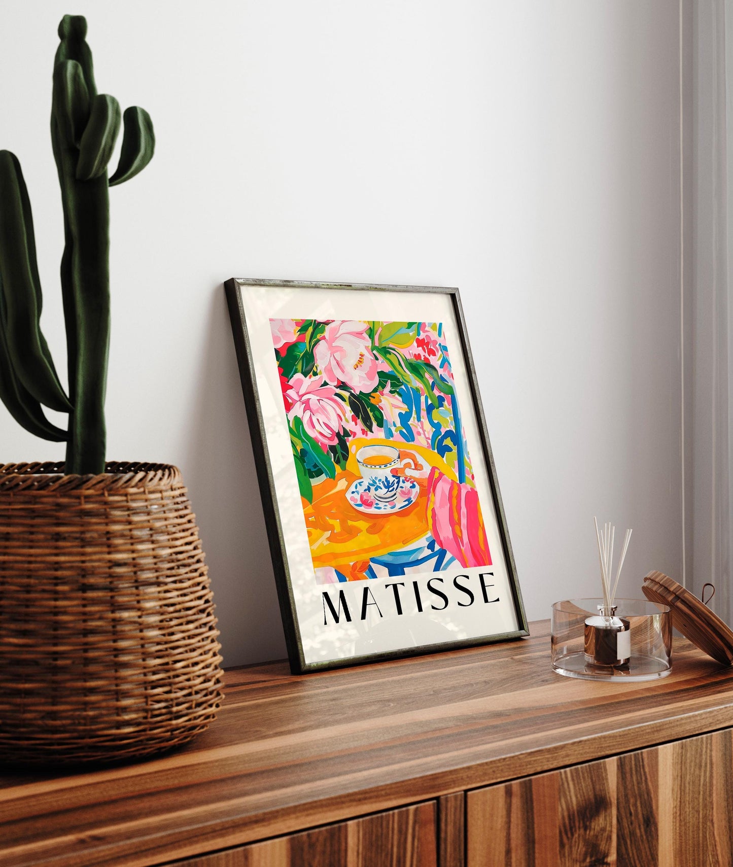 Matisse Inspired Teacup Art Print: Mid-Century Modern Decor