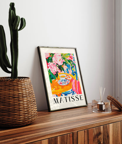Matisse Inspired Teacup Art Print: Mid-Century Modern Decor