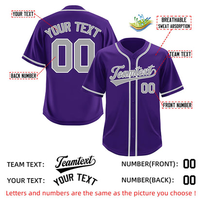 Custom Embroidered Baseball Jersey Personalized Team Logo Name and Number Unisex Sportswear Breathable Design Suitable for All Ages