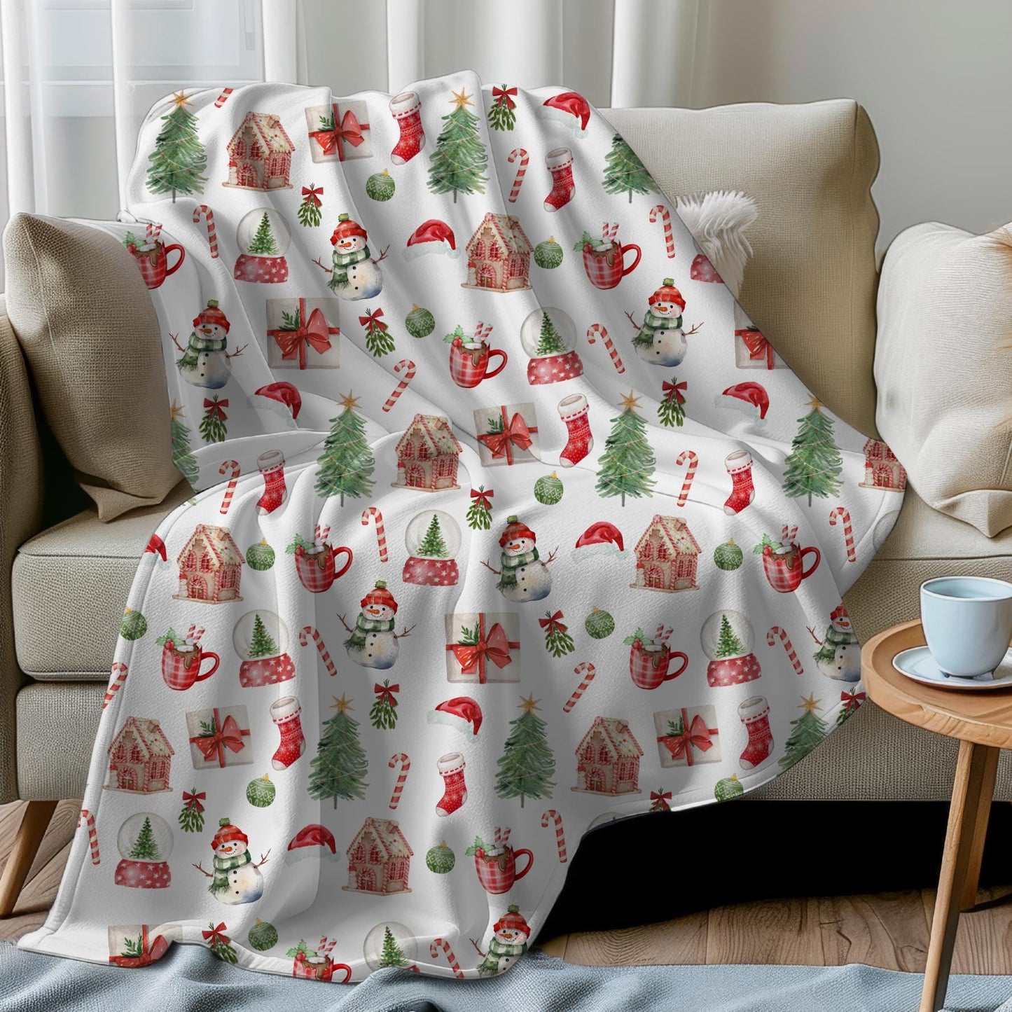 Christmas Throw Blanket - Christmas Movie Watching Blanket, Christmas Decor, Holiday Blanket, Holiday Decor Blanket, Christmas Throw Gift