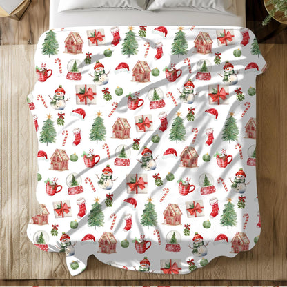 Christmas Throw Blanket - Christmas Movie Watching Blanket, Christmas Decor, Holiday Blanket, Holiday Decor Blanket, Christmas Throw Gift