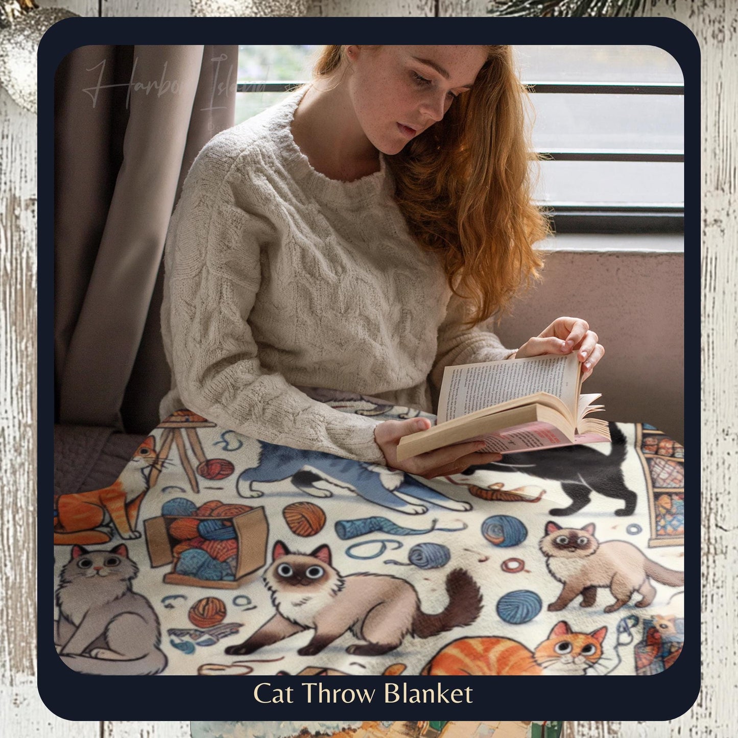 Personalized Cat Blanket for Cat Lovers - Sherpa Throw Gift for Cat Moms & Pet Parents - Custom Pet Blanket