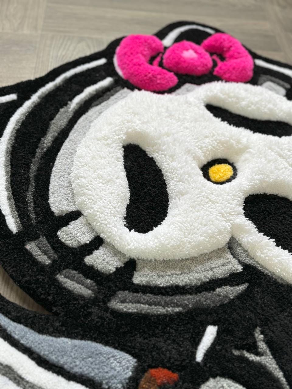 3D Puffy custom rug Kitty rugs Tufted rug Fully rugs scream rugs halloween rug hand tufted rug Custom rug your design rugs for bedroom