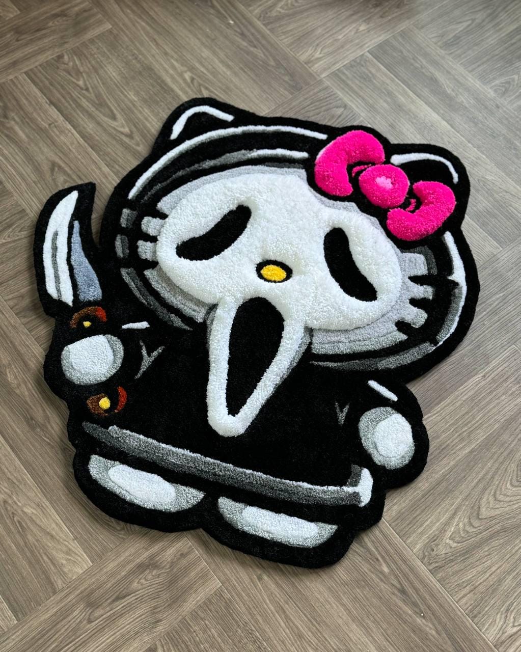 3D Puffy custom rug Kitty rugs Tufted rug Fully rugs scream rugs halloween rug hand tufted rug Custom rug your design rugs for bedroom