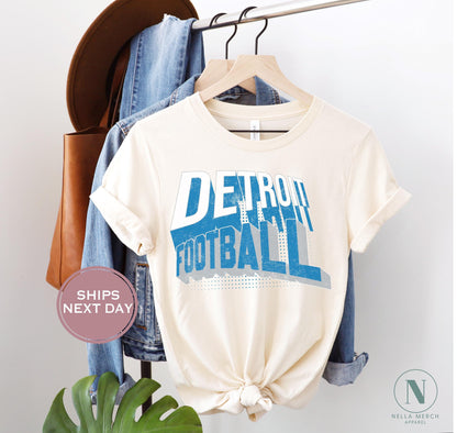 Retro Detroit Football Shirt, Vintage Detroit Football Shirt, Detroit Football Women Shirt, Detroit Michigan Football Toddler Shirt