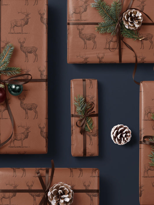 Forest Wrapping Paper Deer Gift Wrap Elk Wrapping Paper Bachelor Party Gift for Him Manly Gift Box Wrap Outdoor Theme Party Hunting Gift