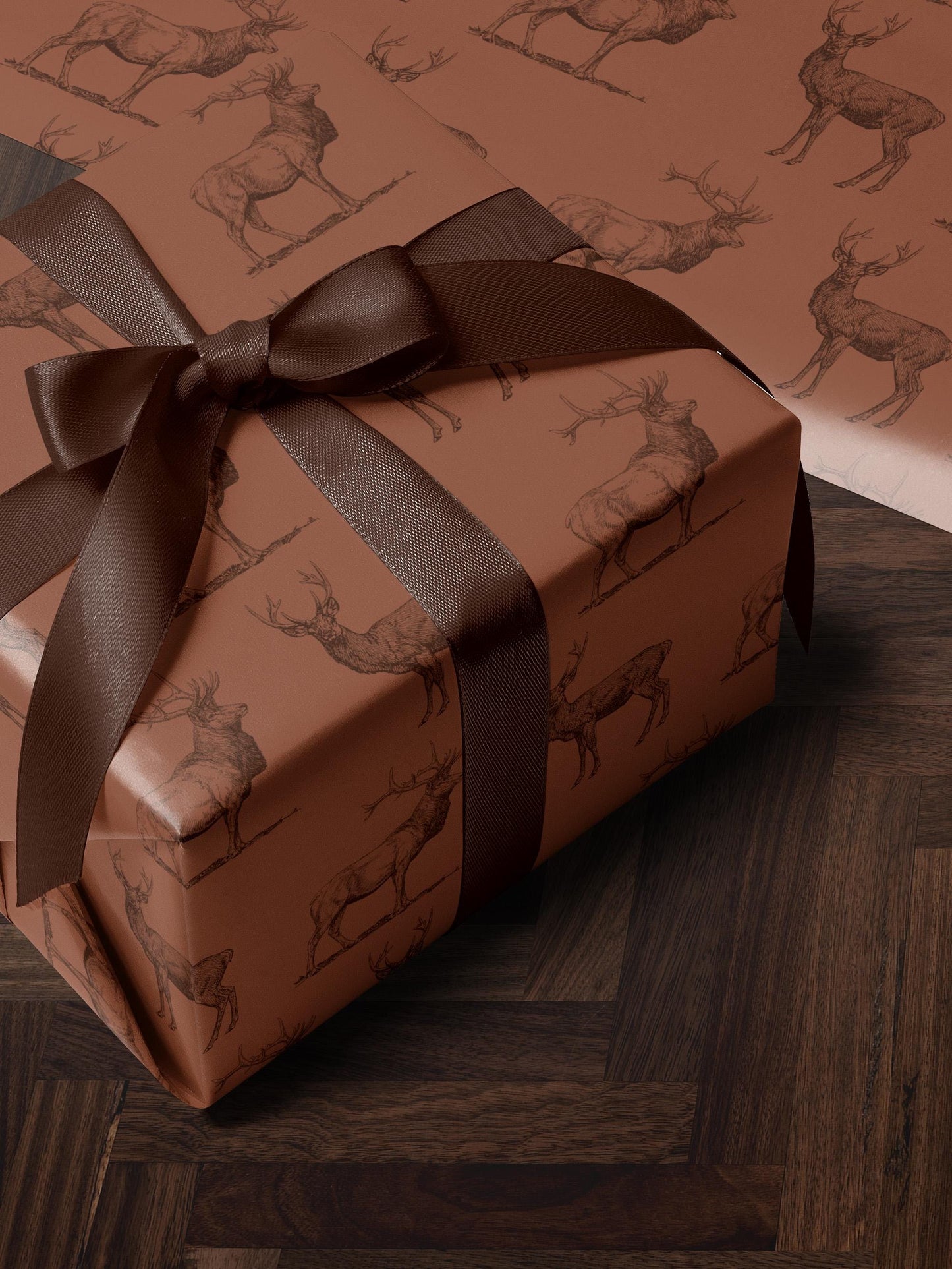 Forest Wrapping Paper Deer Gift Wrap Elk Wrapping Paper Bachelor Party Gift for Him Manly Gift Box Wrap Outdoor Theme Party Hunting Gift