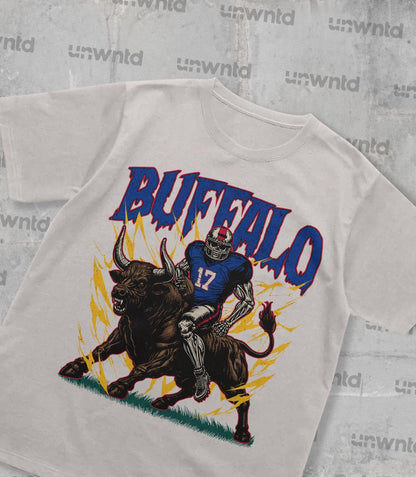Buffalo Football Shirt - Graphic Tees - Skeleton Shirt - Merch Tee - Gift Shirt - Bootleg Shirt - Vintage - Skeleton Football Shirt