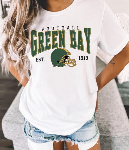 Retro Green Bay Football 90s Style Sweatshirt, Trendy Green Bay Football Fan Shirts, Green Bay, Game Day Shirt, Football Crewneck Shirt