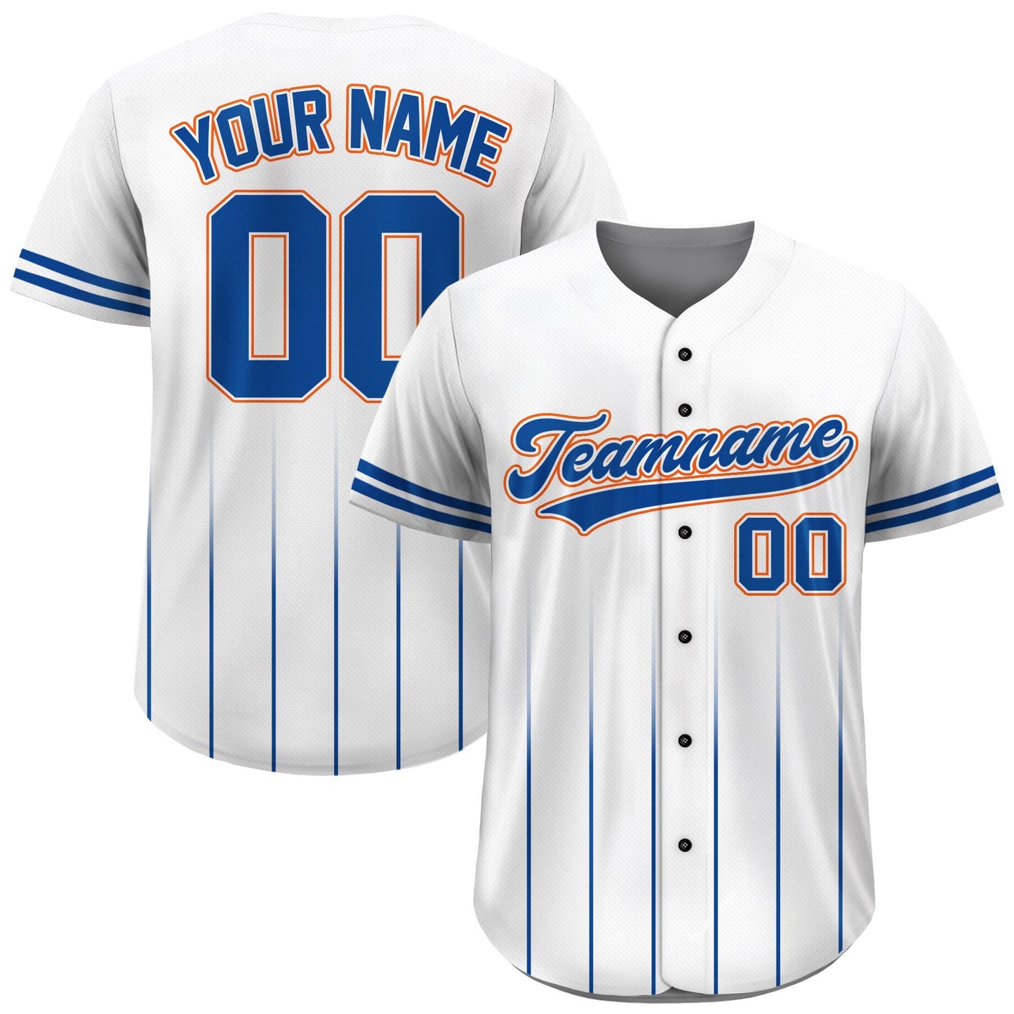 Custom Baseball Jersey with Team Name Number, Jersey Shirt for Men Women Youth Kid, Gifts for Baseball Fans Gradient Pinstripe Baseball Team