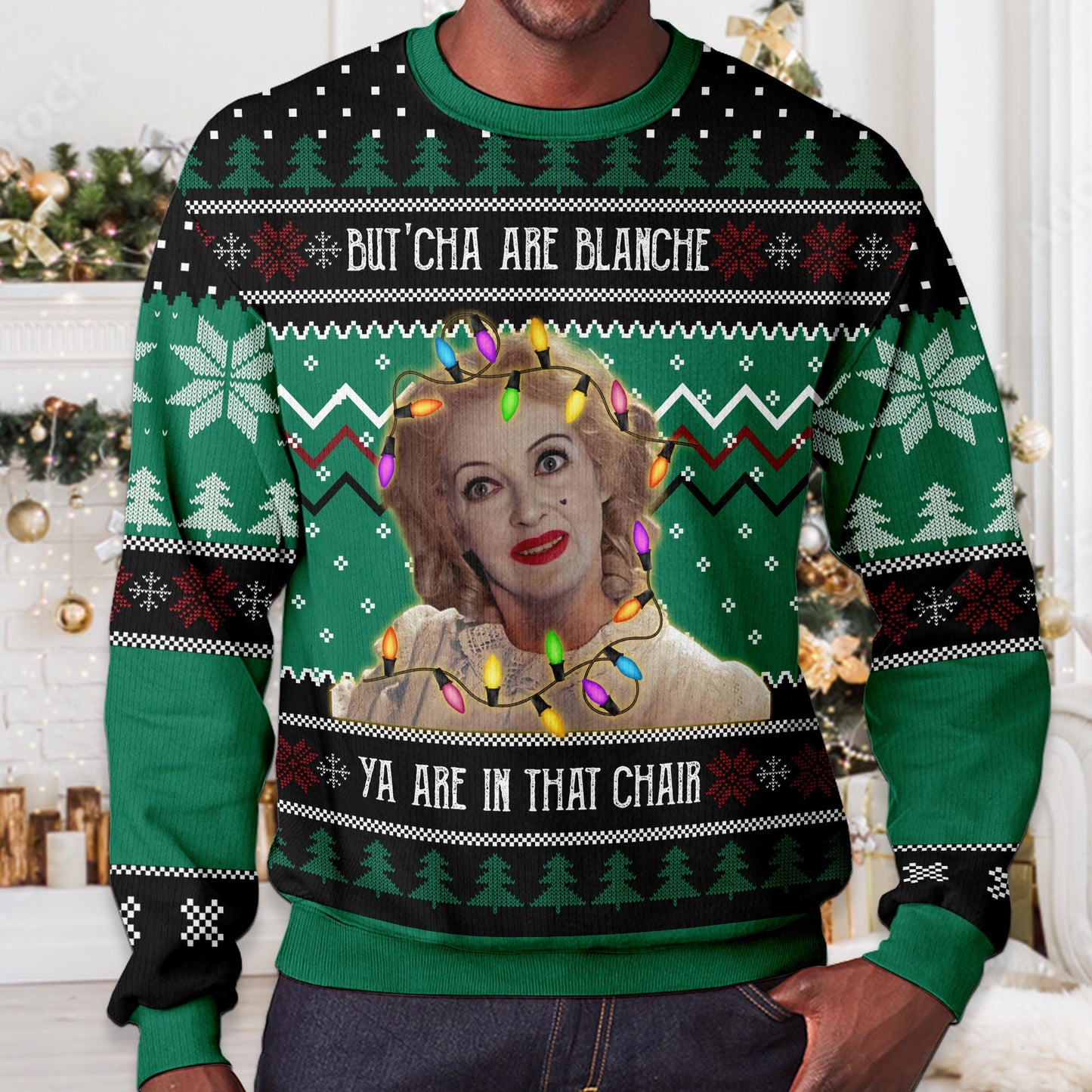Baby Jane Christmas Ugly Sweater: Acrylic Wool Blend Holiday Sweatshirt