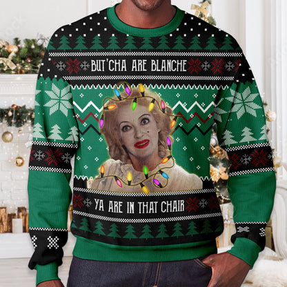 Baby Jane Christmas Ugly Sweater: Acrylic Wool Blend Holiday Sweatshirt