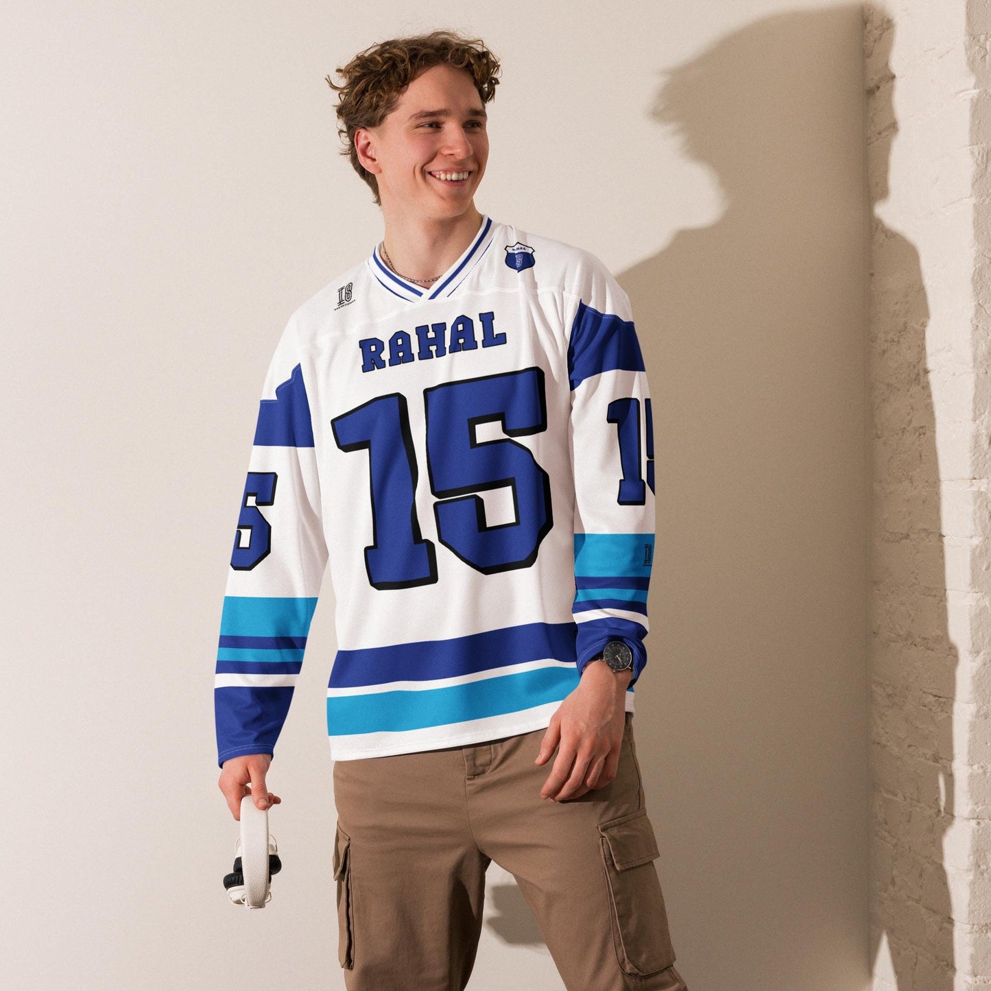 Unisex Oversized Racing Hockey Jersey – Lightweight Racing Streetwear Jersey with Bold Number 15