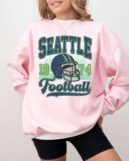 Seattle Football Vintage Style Sweatshirt, Trendy Seattle Football Fan Gifts Shirt, Seattle Game Day Shirts, Trendy Sea Hawk Sweatshirt