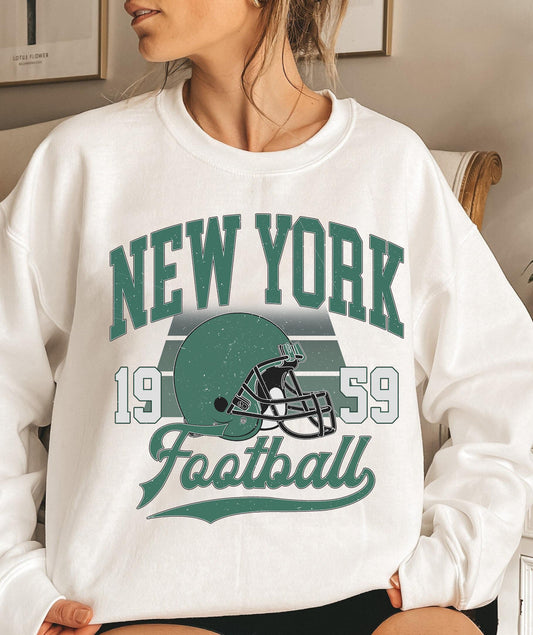 New York Football Retro Sweatshirt, New York Football Fan Gifts Shirt, New York Game Day Shirts, Jet Sweatshirt, Sunday Football