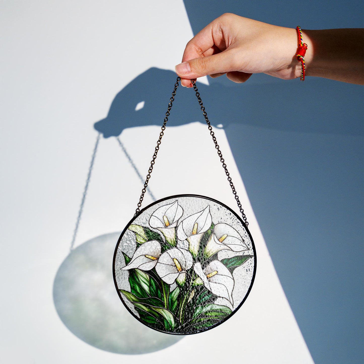 Calla Lily flower Stained glass Suncatcher, Calla Lily Suncatcher, Gift For Calla Lily Lovers, Gift For Him, Gift For Her, Garden Decoration