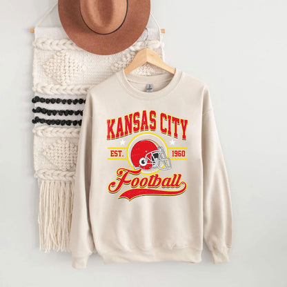 Kansas City Football, Kansas City Football Sweatshirt, Game Day Shirt, Kansas City Fan, Kansas City Sweatshirt, Football Fan Gift.