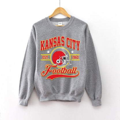 Kansas City Football, Kansas City Football Sweatshirt, Game Day Shirt, Kansas City Fan, Kansas City Sweatshirt, Football Fan Gift.