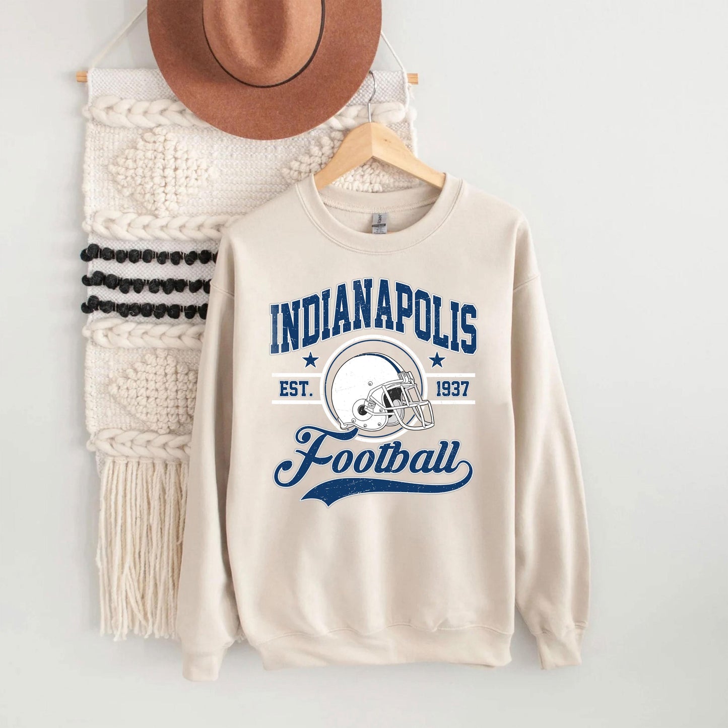 Indianapolis Football Vintage Style Sweatshirt, Indianapolis Shirt, Sun Day Football, Indianapolis Football, Retro Indianapolis Football Fan