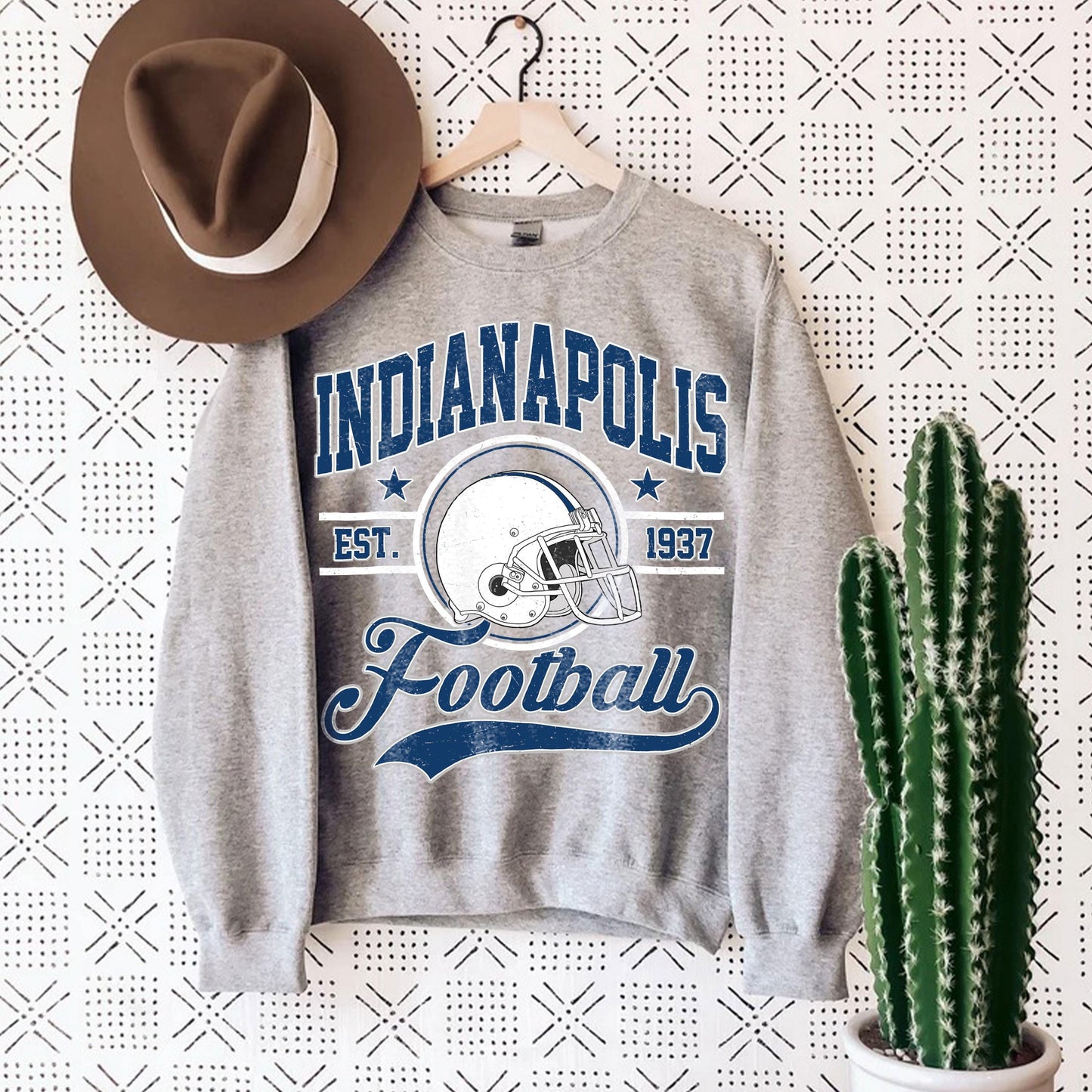 Indianapolis Football Vintage Style Sweatshirt, Indianapolis Shirt, Sun Day Football, Indianapolis Football, Retro Indianapolis Football Fan