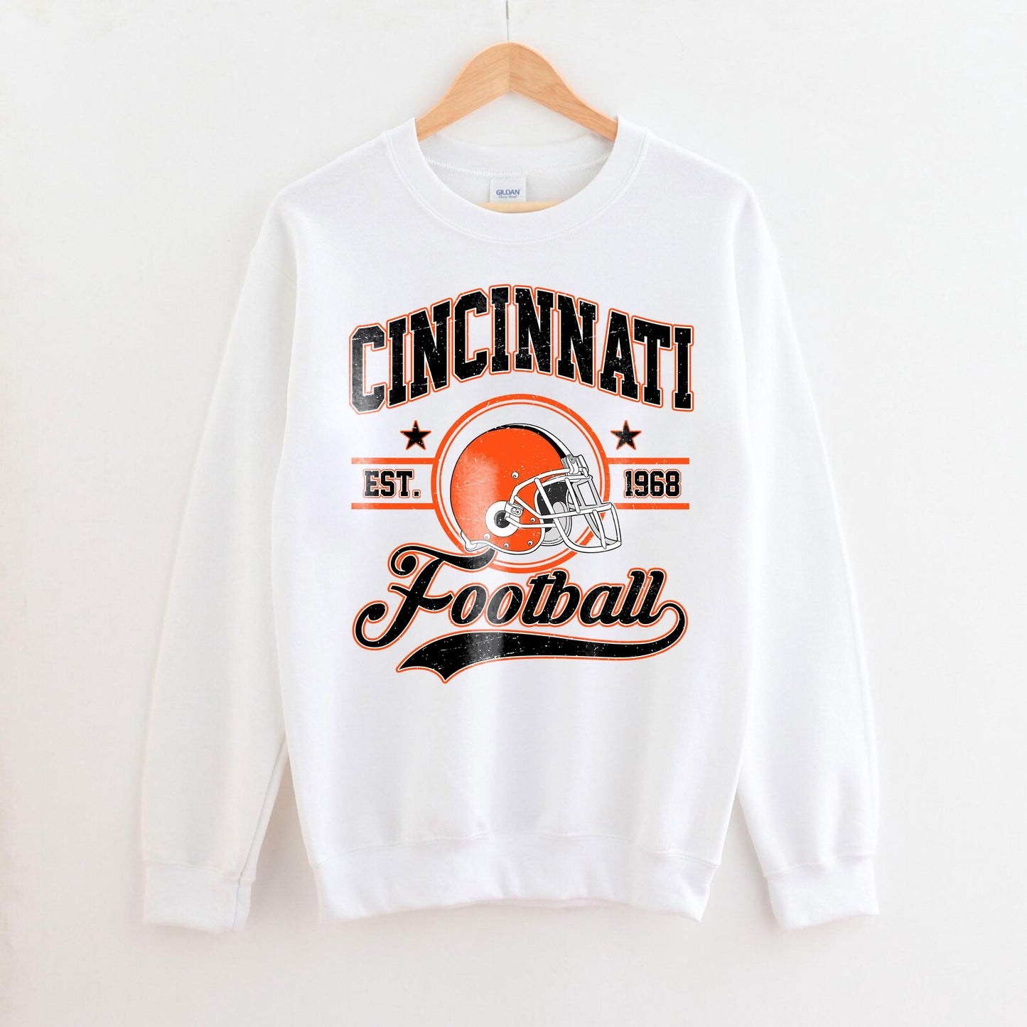 Trendy Cincinnati Football Fan Gift, Retro Cincinnati Football Sweatshirt, Game Day Shirt, Cincinnati Game Day Shirt, Cincinnati Shirt