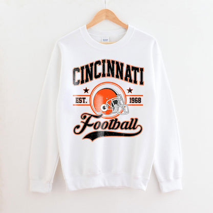 Trendy Cincinnati Football Fan Gift, Retro Cincinnati Football Sweatshirt, Game Day Shirt, Cincinnati Game Day Shirt, Cincinnati Shirt