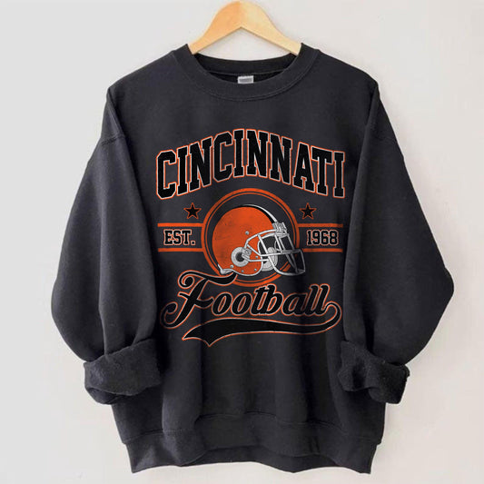 Trendy Cincinnati Football Fan Gift, Retro Cincinnati Football Sweatshirt, Game Day Shirt, Cincinnati Game Day Shirt, Cincinnati Shirt