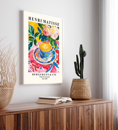 Matisse Coffee Cup Art Print: Pink Maximalist Decor