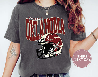 Retro Oklahoma Football Shirt, Vintage Oklahoma Football Tee, Tulsa Oklahoma T-Shirt, College Football Shirt