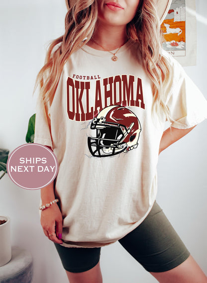 Retro Oklahoma Football Shirt, Vintage Oklahoma Football Tee, Tulsa Oklahoma T-Shirt, College Football Shirt