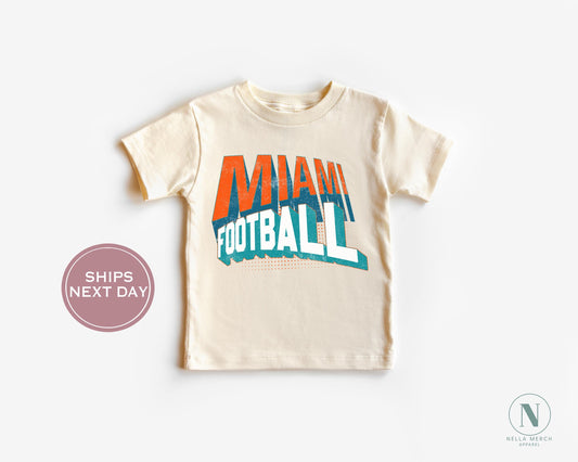Miami Football Shirt, Vintage Miami Football Shirt, Retro Miami Football Women Shirt, Miami Florida Football Toddler Shirt