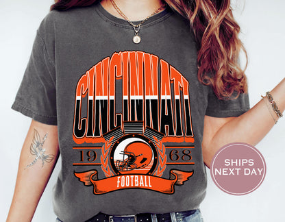Retro Cincinnati Football Shirt, Vintage Cincinnati Football Shirt, Cincinnati Football Shirt, Trendy Cincinnati Football Shirt, Game Shirt