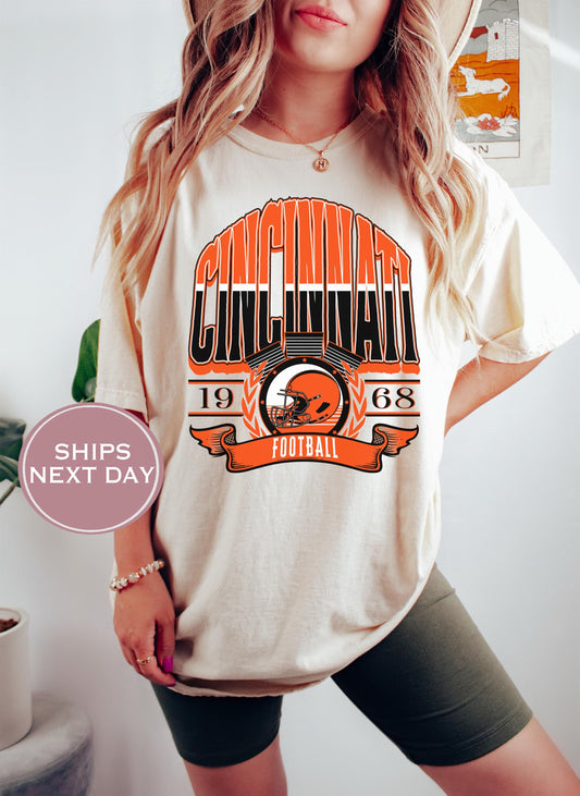 Retro Cincinnati Football Shirt, Vintage Cincinnati Football Shirt, Cincinnati Football Shirt, Trendy Cincinnati Football Shirt, Game Shirt
