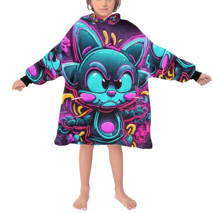 Kids Blanket Hoodie Art Graffiti Emoji Cartoon Comics
