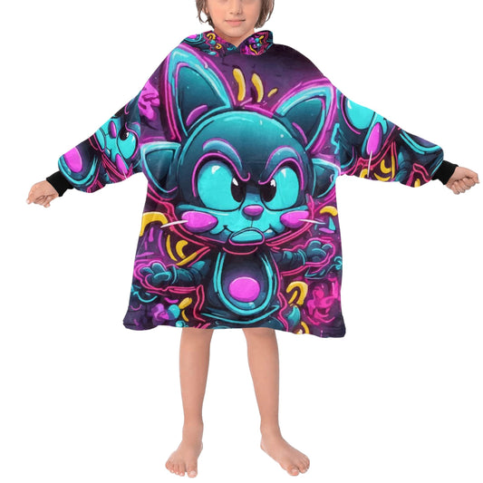 Kids Blanket Hoodie Art Graffiti Emoji Cartoon Comics